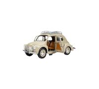 Macchinine in Metallo Pressofuso 1:18 Per Renault 4CV Beige 1956 Giallo Porta Aperta Modello Di Auto In Lega Souvenir Per La Famiglia E Gli Anziani Fan Sport Motoristici Corsa