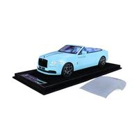Macchinine in Metallo Pressofuso 1:18 Per Rolls-Royce Dawn Modello Di Auto In Lega Blu Grigio In Metallo Convertibile Decorazione Da Tavolo Fan Sport Motoristici Corsa(Blue)