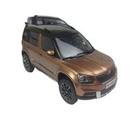 Macchinine in Metallo Pressofuso 1:18 Per Skoda Yeti SUV Marrone/blu/marrone In Lega Mini Modello Di Auto Decorativa Sorpresa Per Le Feste Fan Sport Motoristici Corsa(Brown)