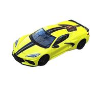 Macchinine in Metallo Pressofuso 1:24 Per Chevrolet Corvette C8 R Modello Di Auto In Lega Modello Auto Giocattolo In Metallo Quattro Porte Design Fan Sport Motoristici Corsa(Yellow)