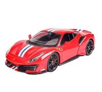 Macchinine in Metallo Pressofuso 1/24 Per Ferrari 488Pista Auto Sportiva Modello In Lega Rossa Cerchi Neri Design Alla Moda Veicolo Da Collezione Fan Sport Motoristici Corsa