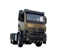 Macchinine in Metallo Pressofuso 1/24 Per Il Modello In Lega Di Testa Del Rimorchio Mercedes-Benz Actros Atania Autocarro Semirimorchio Grandi Dimensioni Fan Sport Motoristici Corsa(Brown)