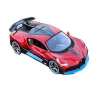 Macchinine in Metallo Pressofuso 1:24 Per La Bugatti Divo Veyron Modello Auto Sportiva In Lega Ornamenti Esposizione Collezione Giocattoli Per Gli Amanti Fan Sport Motoristici Corsa(Red)
