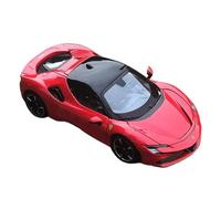 Macchinine in Metallo Pressofuso 1:24 Per La Ferrari SF90 Auto Sportiva Modello In Lega Giocattolo Esposizione A Sorpresa Per Feste Fan Sport Motoristici Corsa(Red)