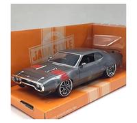 Macchinine in Metallo Pressofuso 1:24 Per Plymouth GTX In Lega Grigia Modello Di Auto In Miniatura Ornamenti In Metallo Classici Esposizione Della Stanza Fan Sport Motoristici Corsa
