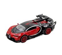 Macchinine in Metallo Pressofuso 1:32 Per Bugatti GT Qianlong Modello Di Auto In Lega Pressofusa Auto Sportiva Suono E Luce Tira Indietro Doppia Porta Fan Sport Motoristici Corsa(Red)