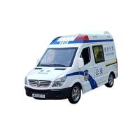 Macchinine in Metallo Pressofuso 1:32 Per La Simulazione Del Modello Auto Ambulanza In Lega Mercedes-Benz Sprinter Auto Della Polizia Con Portiera Aperta Fan Sport Motoristici Corsa(Blue)