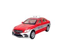 Macchinine in Metallo Pressofuso 1:32 Per Mercedes-Benz C260 Modello Di Auto Taxi In Lega Simulazione Taxi Porta Aperta Decorazione Auto In Metallo Fan Sport Motoristici Corsa(Red)
