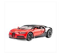 Macchinine in Metallo Pressofuso 1 32 Per Modelli Di Auto Giocattolo In Lega Bugatti Chiron Con Luce Sonora Fan Sport Motoristici Corsa(Rosso)