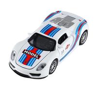 Macchinine in Metallo Pressofuso 1:32 Per Porsche 918 Martini Auto Sportiva Modello In Lega Pressofusa Suono E Luce Con Meccanismo A Trazione Posteriore Fan Sport Motoristici Corsa(Blue)