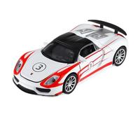 Macchinine in Metallo Pressofuso 1:32 Per Porsche 918 Martini Auto Sportiva Modello In Lega Pressofusa Suono E Luce Con Meccanismo A Trazione Posteriore Fan Sport Motoristici Corsa(Red)