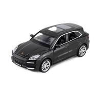 Macchinine in Metallo Pressofuso 1:32 Per Porsche Cayenne, Fuoristrada In Lega A 6 Porte Auto Con Suoni E Luci Ornamenti Per Auto A Trazione Posteriore Fan Sport Motoristici Corsa(Black)