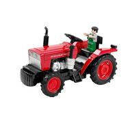 Macchinine in Metallo Pressofuso 1/32 Per Trattore Agricolo In Lega Con Suono E Luce Modello Di Auto In Scala Giocattolo Simulazione Di Scena Familiare Fan Sport Motoristici Corsa(Red B)