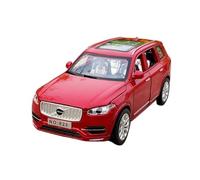 Macchinine in Metallo Pressofuso 1:32 Per Volvo Xc90 Modello Auto In Lega SUV Modello Simulazione Fuoristrada Suono E Luce Auto Giocattolo A Trazione Fan Sport Motoristici Corsa(Red)