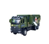 Macchinine in Metallo Pressofuso 1:35 Per Ambulanza Militare Modello Auto In Lega Multifunzionale Simulazione Camion Veicolo Soccorso Auto Giocattolo Fan Sport Motoristici Corsa(Green)