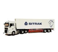 Macchinine in Metallo Pressofuso 1:36 Per Sitrak Truck C7H Alloy Car Container Truck Model Diecast Toys Modello Da Esposizione Bianco E Rosso Fan Sport Motoristici Corsa(White)