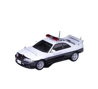 Macchinine in Metallo Pressofuso 1:43 Per Nissan Skyline Gt-R R33 Auto Della Polizia Berlina Classica In Scala Ridotta Bianca E Nera Da Esposizione Fan Sport Motoristici Corsa