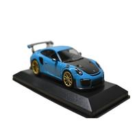 Macchinine in Metallo Pressofuso 1:43 Per Porsche 911 (991.2) GT2 RS Modello Di Auto Supercar Blu In Metallo Con Cerchi Dorati Decorazione Statica Fan Sport Motoristici Corsa