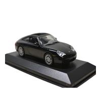 Macchinine in Metallo Pressofuso 1:43 Per Porsche 911 (996 II) Targa Berlina Nera In Lega Con Decorazioni In Metallo Pressofuso, Espositore Di Ornamenti Fan Sport Motoristici Corsa