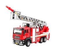 Macchinine in Metallo Pressofuso 1:50 Per Modello Ingegneria In Lega Camion Dei Pompieri Autocisterna Per Acqua Spruzzatore Giocattolo Per Famiglie Fan Sport Motoristici Corsa(Red B)