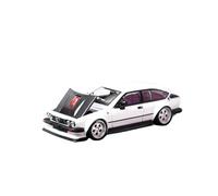 Macchinine in Metallo Pressofuso 1:64 Per Alfa Romeo GTV6 Wide Body Cofano Motore Modificato Apribile Modello Di Auto In Lega Metallo Decorativo Fan Sport Motoristici Corsa(White)