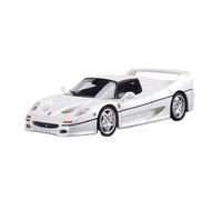 Macchinine in Metallo Pressofuso 1:64 Per Ferrari F50 Auto Sportiva In Resina Auto In Scala Veicolo Mini Ornamenti Ruota Nera Ruota Argento Fan Sport Motoristici Corsa(White)