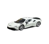 Macchinine in Metallo Pressofuso 1:64 Per Ferrari Novitec SF90 Prancing Horse Hardtop Modello Di Auto In Lega Modificata Espositore Per Ingresso Fan Sport Motoristici Corsa(White)