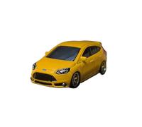 Macchinine in Metallo Pressofuso 1/64 Per Ford Focus Modello Di Auto In Lega Gialla Berlina Alla Moda Ornamenti Collezione Rara Decorazione Fan Sport Motoristici Corsa
