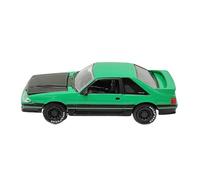 Macchinine in Metallo Pressofuso 1/64 Per Ford Mustang GT 1987 Modello Di Auto In Lega Verde Ornamentale Mini Veicolo Decorazioni Spaziali Fan Sport Motoristici Corsa
