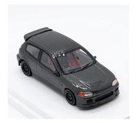 Macchinine in Metallo Pressofuso 1 64 Per Honda Civic EG6 Carbon V2 Modello Pressofuso Nero Modello Di Auto In Scala Ornamenti Da Collezione Fan Sport Motoristici Corsa
