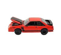 Macchinine in Metallo Pressofuso 1/64 Per Il Modello Auto In Lega Rossa Ford Mustang GT-Gustom Del 1987 Cofano Anteriore Apribile Modello Berlina Piccola Fan Sport Motoristici Corsa