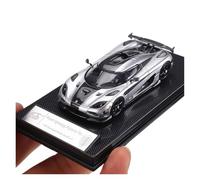 Macchinine in Metallo Pressofuso 1:64 Per La Collezione Modelli Auto In Lega Simulazione Di Ornamenti In Carbonio Per La Supercar Koenigsegg Agera RS Fan Sport Motoristici Corsa(Silver B)