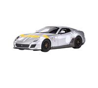 Macchinine in Metallo Pressofuso 1:64 Per La Ferrari 599 GTO Modello Di Auto In Resina Con Simulazione Di Supercar Decorazione Multicolore Da Collezione Fan Sport Motoristici Corsa(Silver)