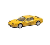 Macchinine in Metallo Pressofuso 1:64 Per La Ferrari Testarossa Collection Series, Modello Di Auto Sportiva Con Cofano Posteriore Apribile In Lega Fan Sport Motoristici Corsa(Yellow)