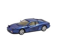 Macchinine in Metallo Pressofuso 1:64 Per La Ferrari Testarossa Collection Series, Modello Di Auto Sportiva Con Cofano Posteriore Apribile In Lega Fan Sport Motoristici Corsa(Blue)