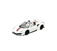 Macchinine in Metallo Pressofuso 1:64 Per La Novetic 488 Pista Convertible Del Cavallino Rampante Modello Da Collezione In Lega Bianco Perla Auto Di Moda Fan Sport Motoristici Corsa