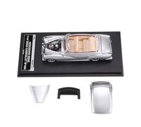 Macchinine in Metallo Pressofuso 1:64 Per Mercedes Benz 300D Decappottabile Modello Di Auto In Lega Retrò Stile Alla Moda Ornamenti Vecchio Stile Fan Sport Motoristici Corsa(Silver)