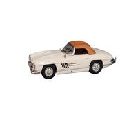 Macchinine in Metallo Pressofuso 1:64 Per Mercedes-Benz 300SL Cabriolet Coperture Anteriori E Posteriori Apribili Modello In Miniatura Di Auto In Lega Fan Sport Motoristici Corsa(White)