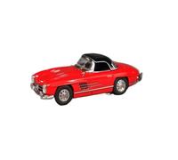 Macchinine in Metallo Pressofuso 1:64 Per Mercedes-Benz 300SL Cabriolet Coperture Anteriori E Posteriori Apribili Modello In Miniatura Di Auto In Lega Fan Sport Motoristici Corsa(Red)
