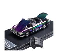 Macchinine in Metallo Pressofuso 1:64 Per Mercedes Benz 300SL Vintage Oldsmobile Modello Di Auto In Lega Aperta Galvanizzata Da Esposizione In Libreria Fan Sport Motoristici Corsa(Purple)