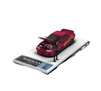Macchinine in Metallo Pressofuso 1/64 Per Nissan Skyline GTR R32 Time Micro Alloy Diecast Model Car Toy Con Telaio In Metallo Display Toys Fan Sport Motoristici Corsa