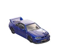 Macchinine in Metallo Pressofuso 1:64 Per Nissan Skyline GTR R33 Modello Originale In Carbonio Blu In Lega Con Coperchio Aperto Può Essere Spinto Fan Sport Motoristici Corsa