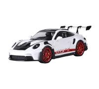 Macchinine in Metallo Pressofuso 1:64 Per Porsche 911 GT3RS Mini Modello Di Auto In Lega Modello In Miniatura Collezione Display Decorazione Sportiva Fan Sport Motoristici Corsa(White)