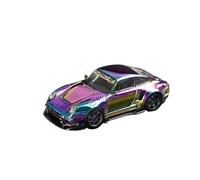 Macchinine in Metallo Pressofuso 1:64 Per Porsche RWB 964 933 Modello Auto In Lega Carrozzeria Multicolore Supporto Per Esposizione Veicoli Alla Moda Fan Sport Motoristici Corsa(Purple A)