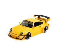 Macchinine in Metallo Pressofuso 1:64 Per Porsche RWB 993 Rauh-Welt Modello Di Auto In Resina Per Sala Studio Serie Di Decorazioni Gialle Fan Sport Motoristici Corsa(Yellow)