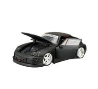 Macchinine in Metallo Pressofuso 1:64 Per Porsche RWB993 Modello Auto In Lega Nera Opaca Con Decorazione A Porta Completa Berlina Classica Fan Sport Motoristici Corsa(Black B)