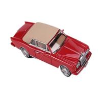 Macchinine in Metallo Pressofuso 1:64 Per Rolls-Royce Corniche IV Decappottabile Modello In Scala Retrò In Lega Con Capote In Tela Fan Sport Motoristici Corsa(Red)