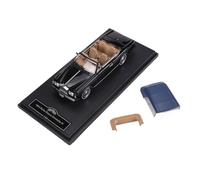 Macchinine in Metallo Pressofuso 1:64 Per Rolls-Royce Corniche IV Decappottabile Modello In Scala Retrò In Lega Con Capote In Tela Fan Sport Motoristici Corsa(Black)