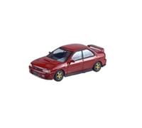 Macchinine in Metallo Pressofuso 1:64 Per Subaru Impreza WRX 1994 Modello Di Auto In Lega Bianca/rossa Pressofusa Collezione Di Interni Fan Sport Motoristici Corsa(Red)