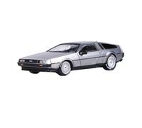 Macchinine in Metallo Pressofuso 1:64 Per Time Machine Delorean DMC-12 2a Generazione Flight Edition Simulazione Auto In Lega Modello Argento Fan Sport Motoristici Corsa(Silver B)